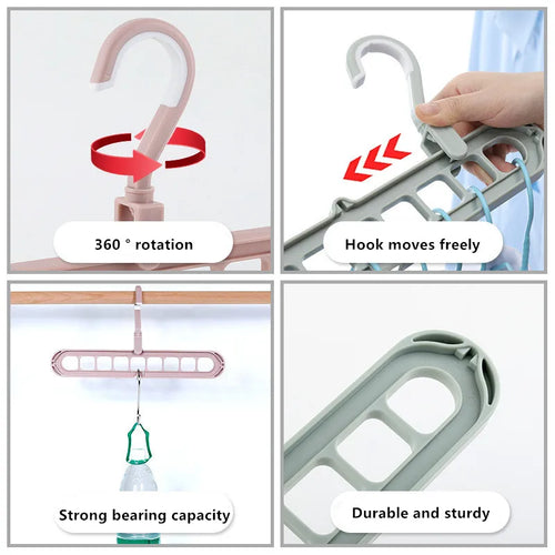 9-Slot Space-Saving Scarf & Accessory Hanger