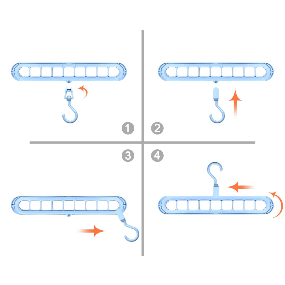 9-Slot Space-Saving Scarf & Accessory Hanger