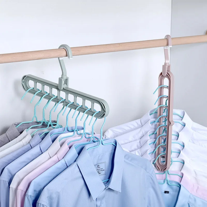 9-Slot Space-Saving Scarf & Accessory Hanger