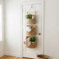 3-Tier Woven Cotton Over-the-Door Hanging Basket | Jute Wall Organize