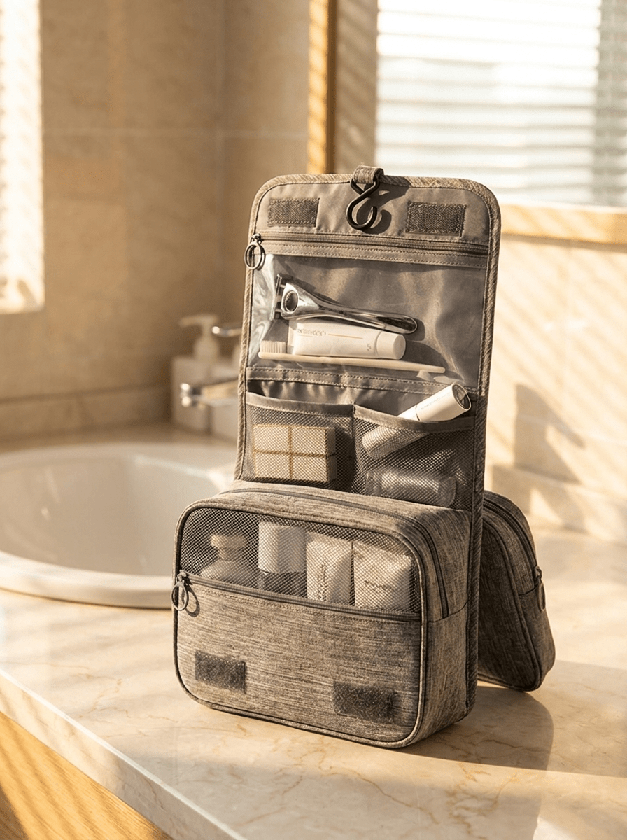 Tidyrow Hanging Travel Toiletry Bag Organiser