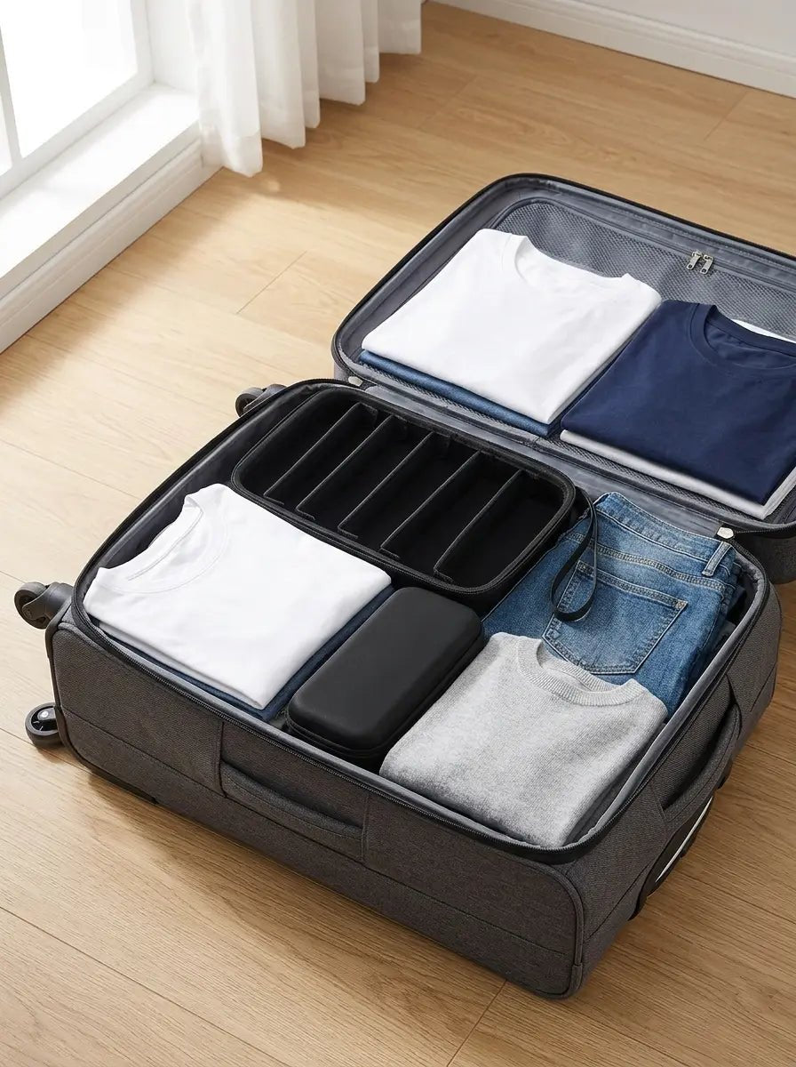 Tidyrow Multi-Compartment Hard-Shell Sunglasses Case
