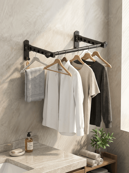 Tidyrow No-Drill Foldable Wall-Mounted Clothes Drying Rack