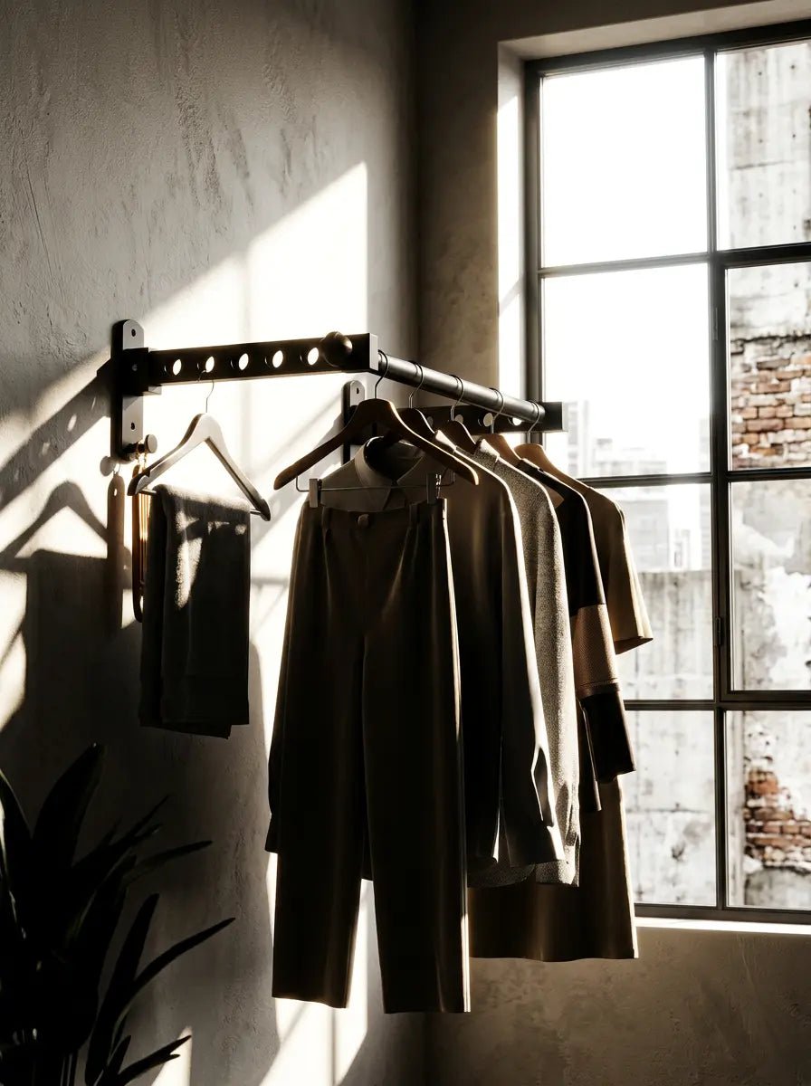 Tidyrow No-Drill Foldable Wall-Mounted Clothes Drying Rack