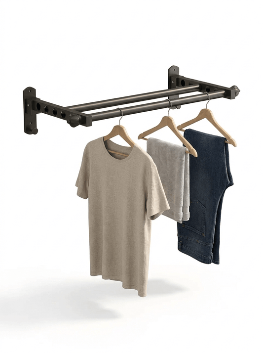 Tidyrow No-Drill Foldable Wall-Mounted Clothes Drying Rack